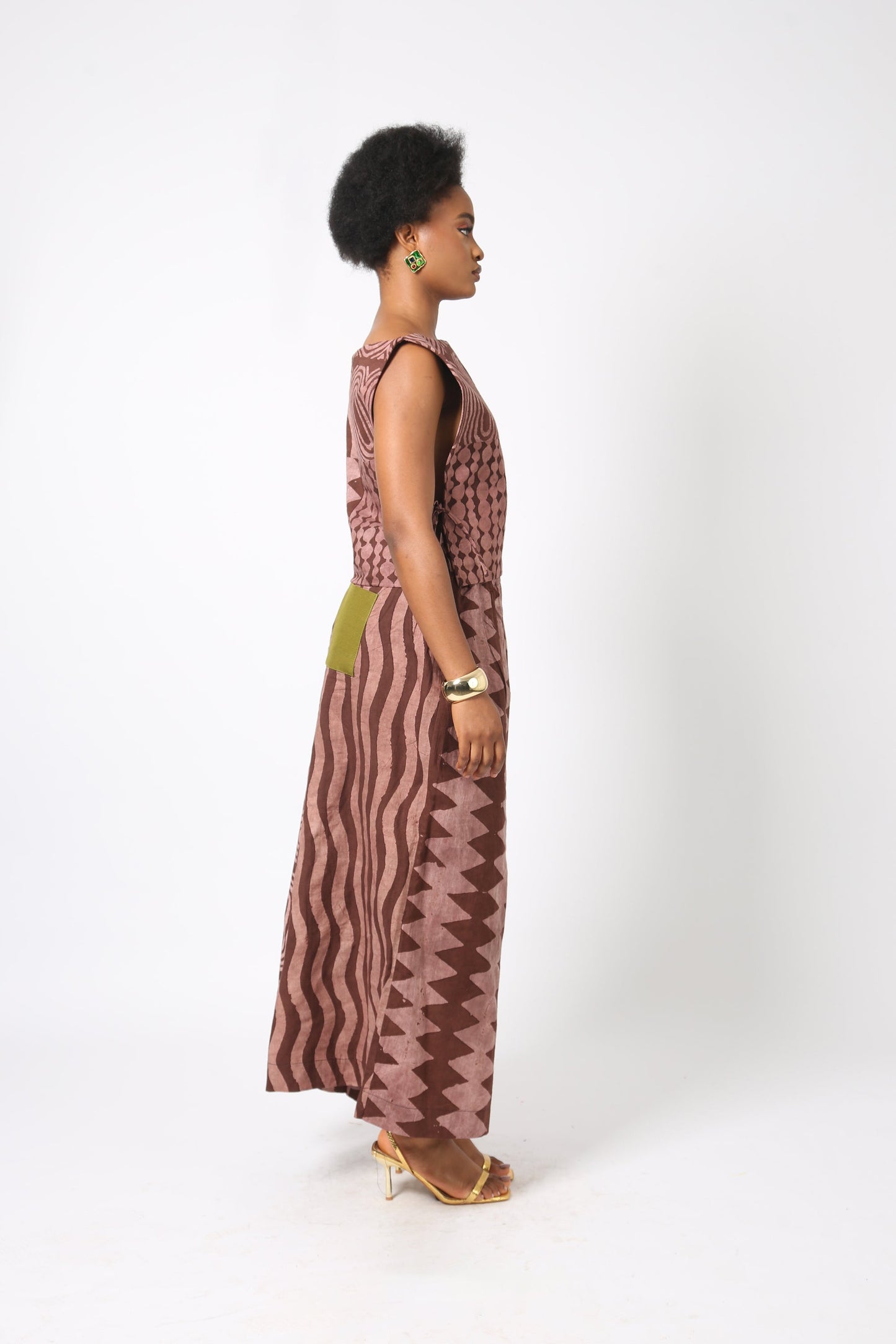 ONI BROWN AND LIGHT BROWN MULTIPRINT CULOTTES
