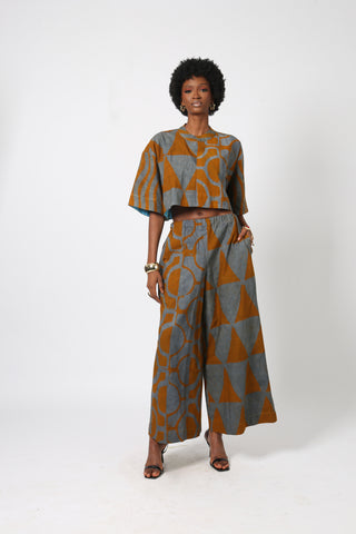 PINK AND PINK MULTIPRINT AGBADA WITH ASO OKE