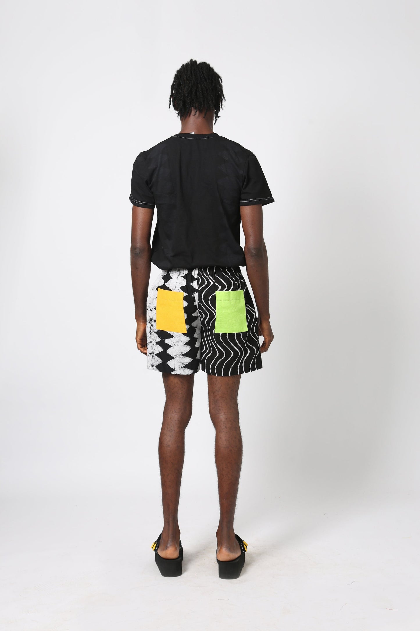 BLACK AND WHITE SHORTS