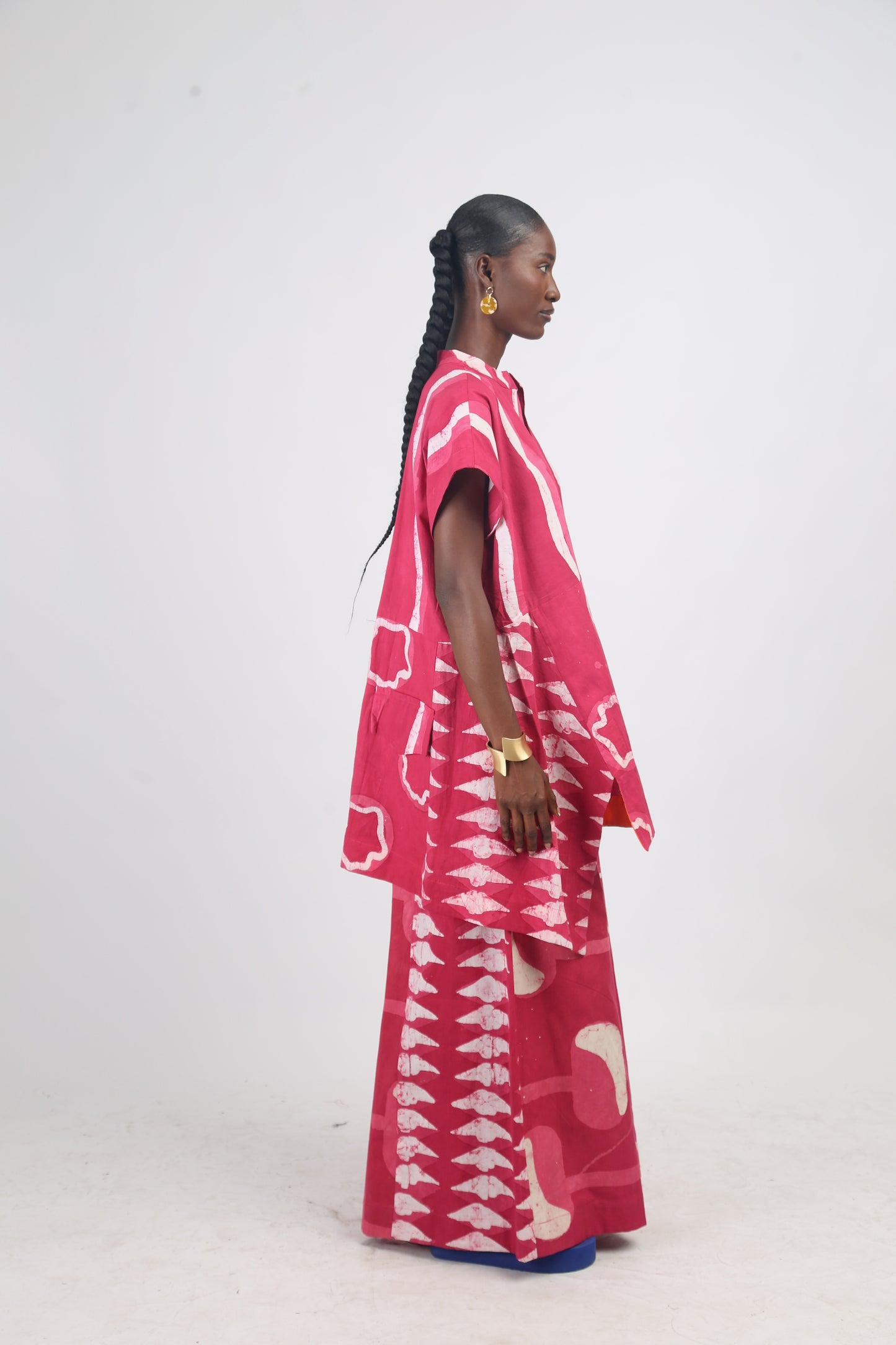 WHITE, PINK AND PINK MULTIPRINT STRIP CULOTTES