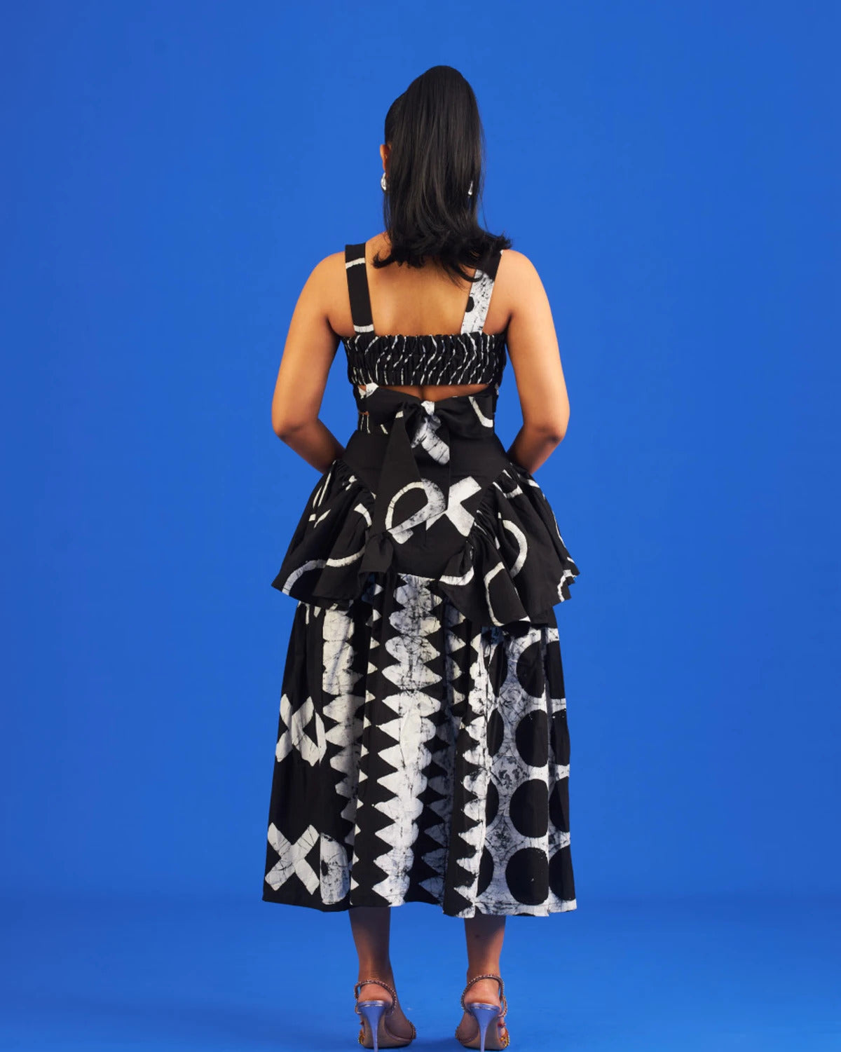 White and Black Multiprint Dye Lab x M.O.T Jodi Skirt (Preorder)