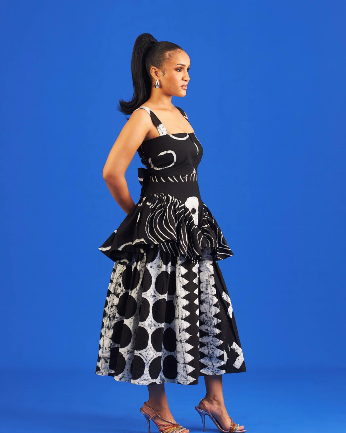 White and Black Multiprint Dye Lab x M.O.T Jodi Skirt (Preorder)