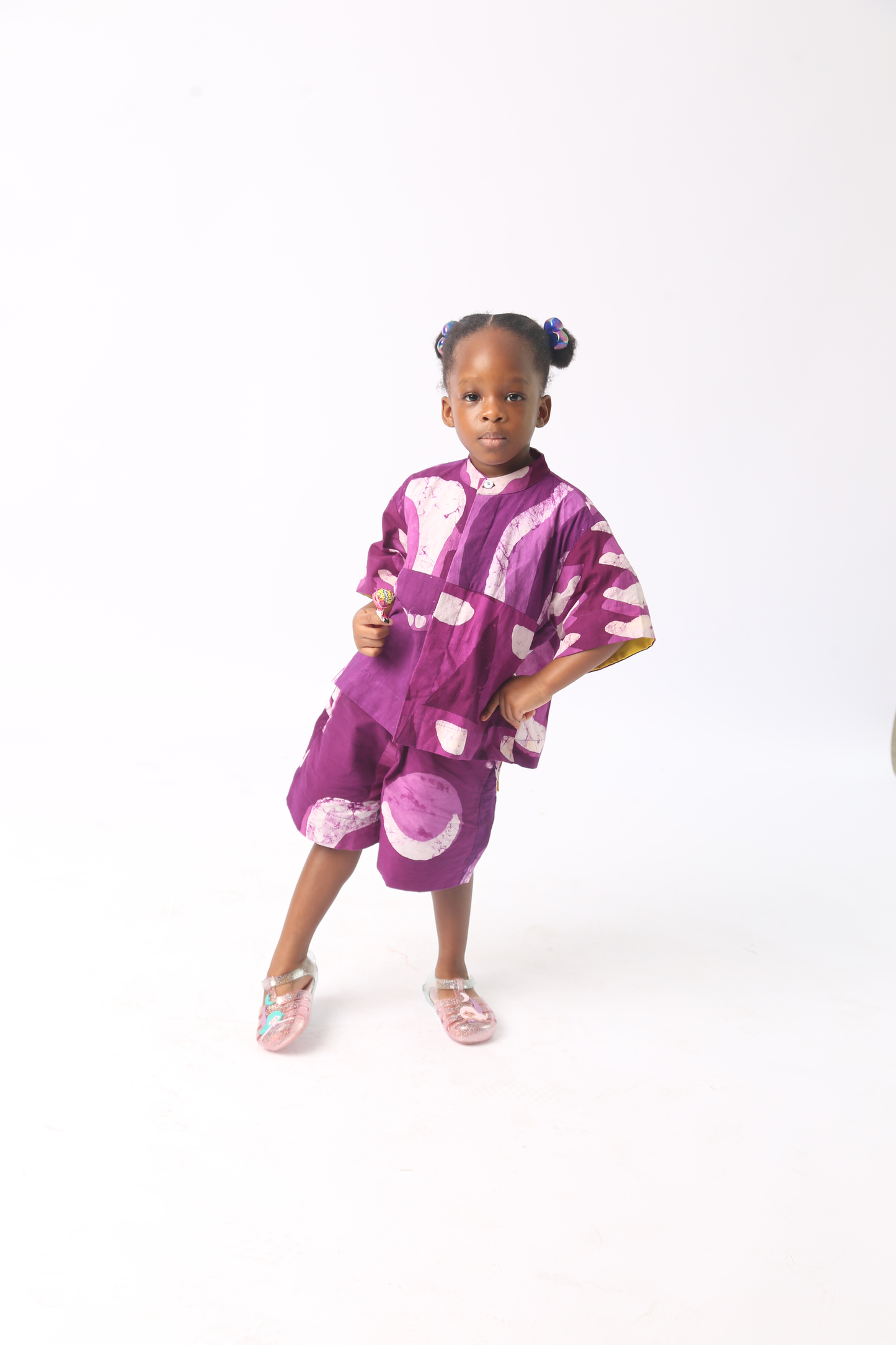 KIDS WHITE AND MAGENTA MULTIPRINT SHIRT