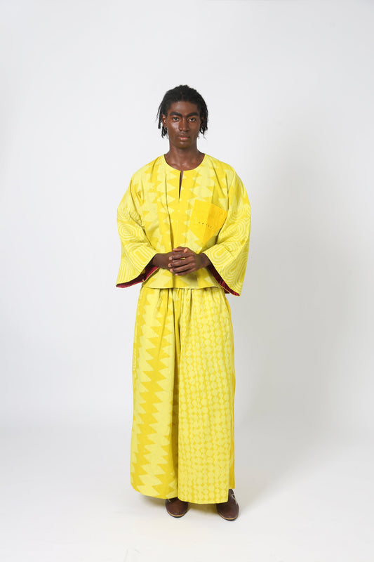 YELLOW MULTIPRINT BUBA CULOTTES