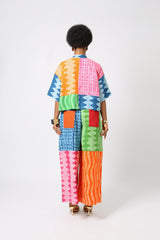 PINK AND TEAL MULTICOLOURED CULOTTES