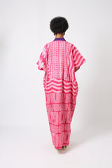 PINK AND PINK MULTIPRINT AGBADA WITH ASO OKE