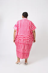 PINK AND PINK MULTIPRINT AGBADA WITH ASO OKE