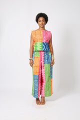 ORANGE AND PINK MULTICOLOURED PATCH CULOTTES