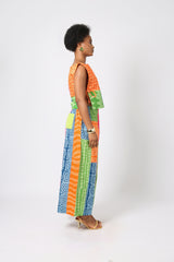 ORANGE AND PINK MULTICOLOURED PATCH CULOTTES