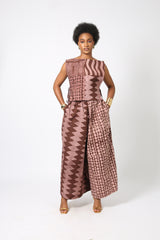 ONI BROWN AND LIGHT BROWN MULTIPRINT CULOTTES