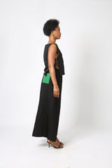 BLACK MULTIPRINT VEST