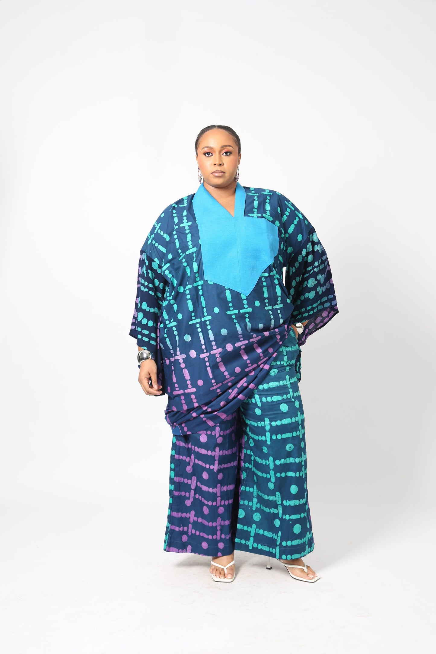 TEAL AND PINK CULOTTES