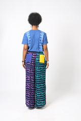 TEAL AND PINK CHIFFON PANTS