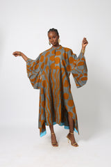 GREY AND YELLOW SHIRT DRESS