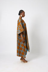 GREY AND YELLOW SHIRT DRESS