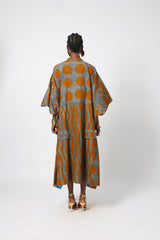 GREY AND YELLOW SHIRT DRESS