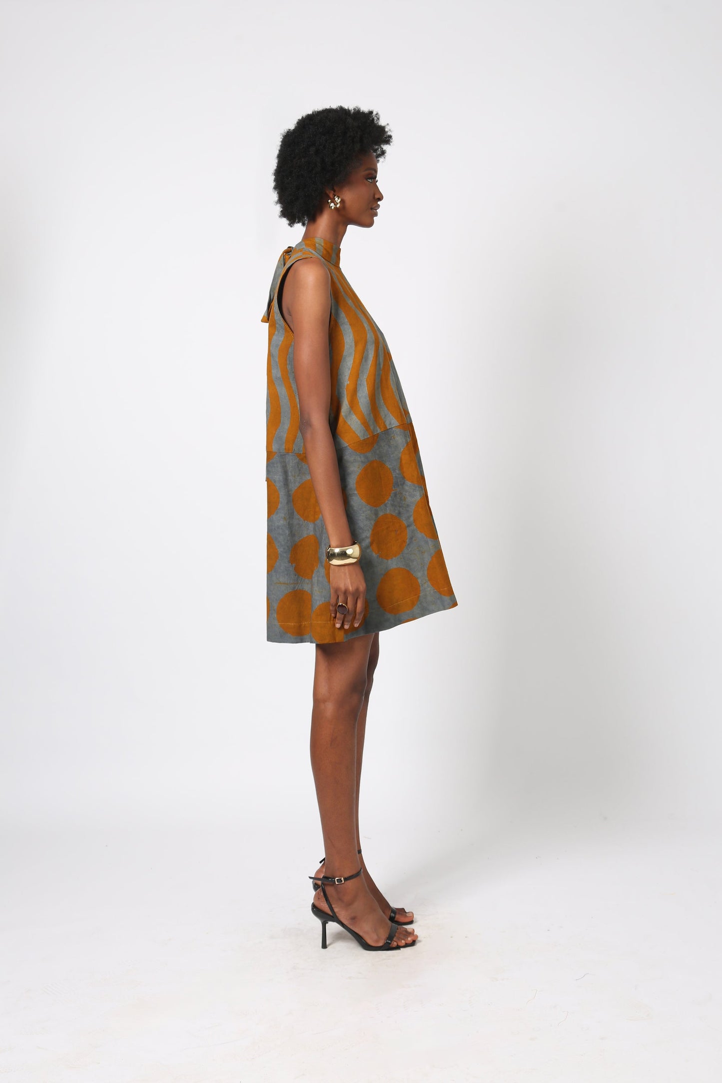 GREY AND YELLOW PLAYSUIT