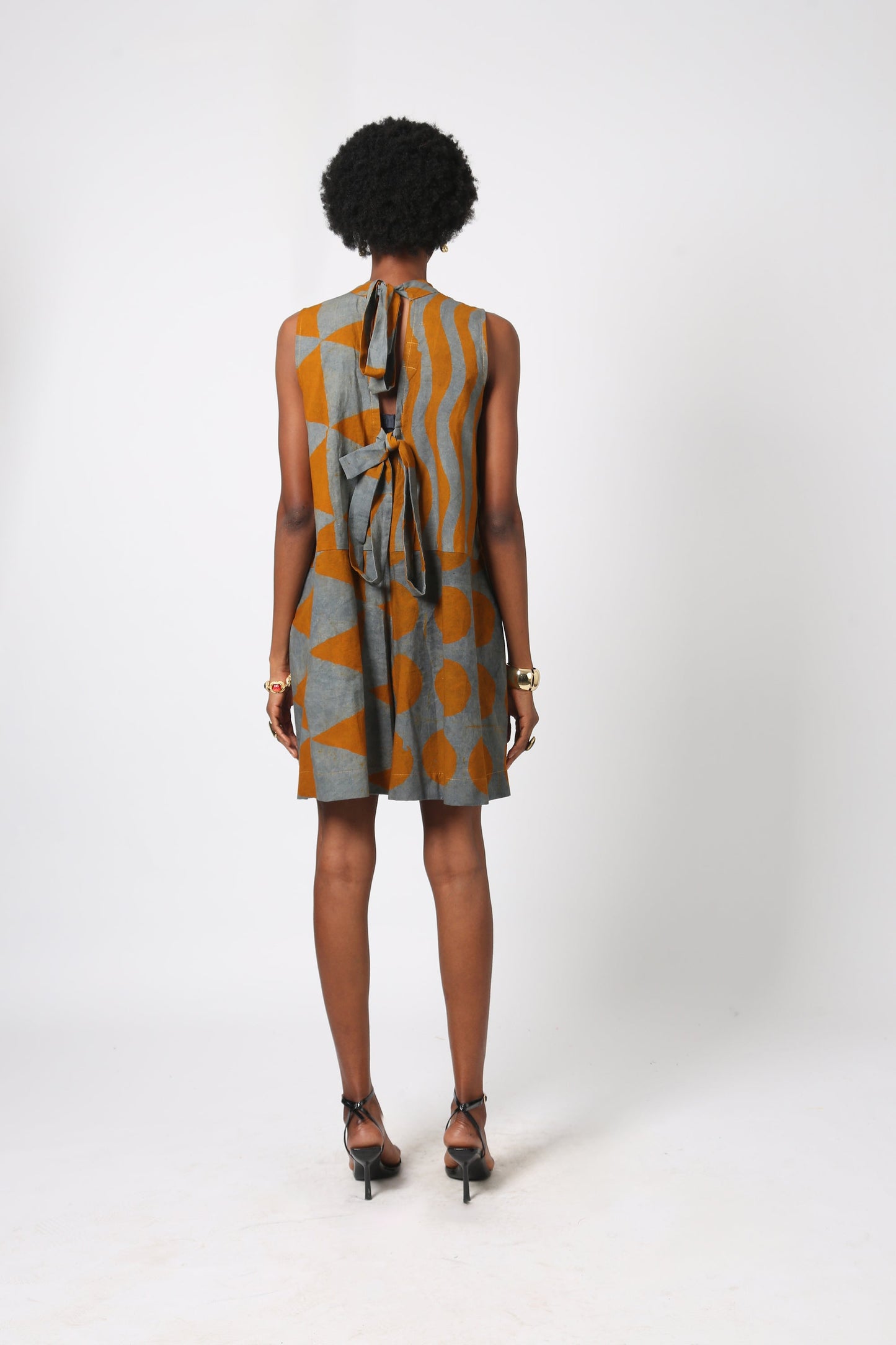 GREY AND YELLOW PLAYSUIT