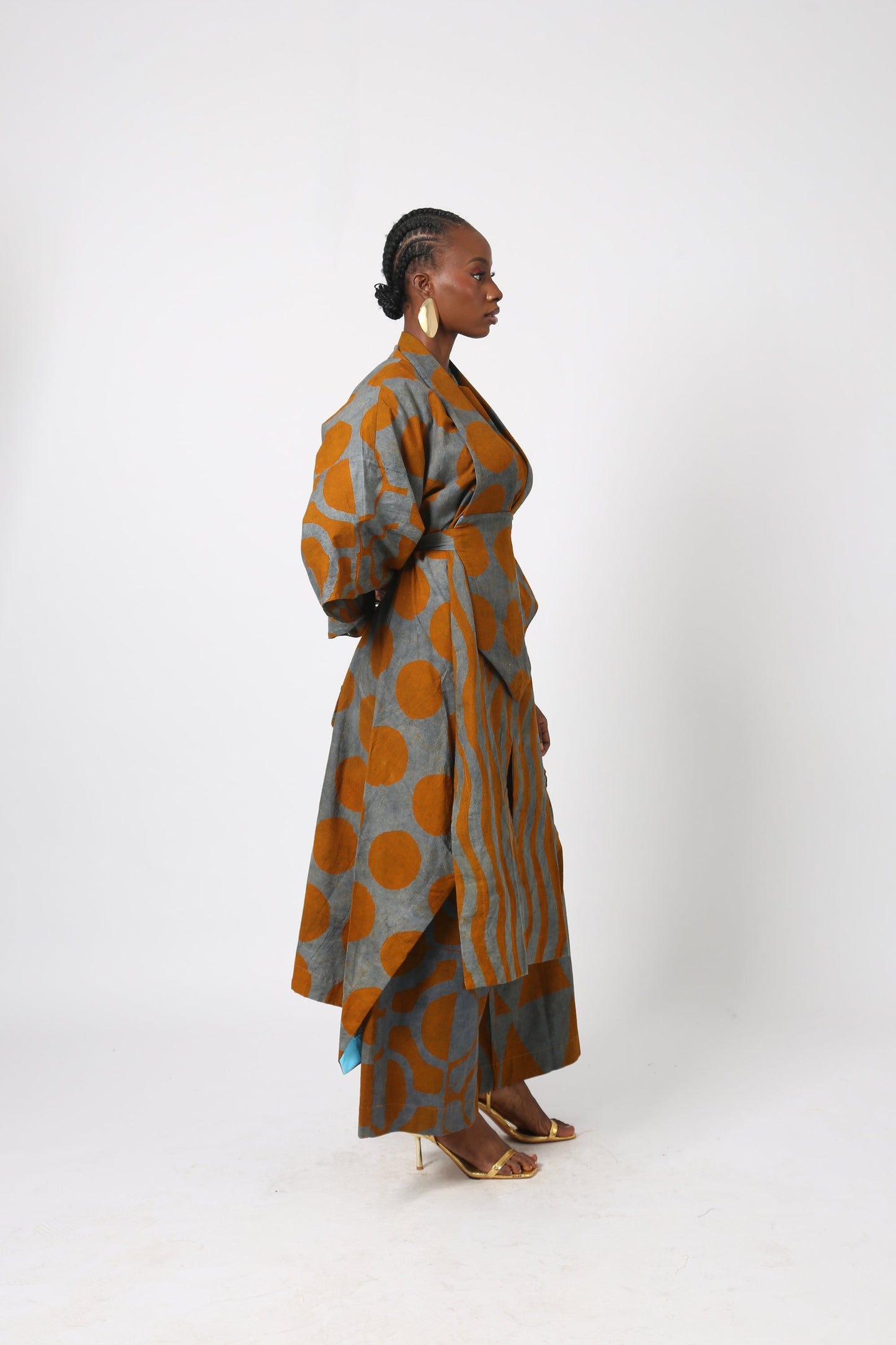 GREY AND YELLOW SHIRT DRESS