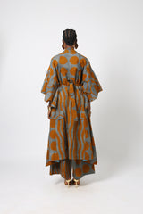 GREY AND YELLOW SHIRT DRESS