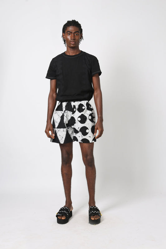 BLACK AND WHITE SHORTS