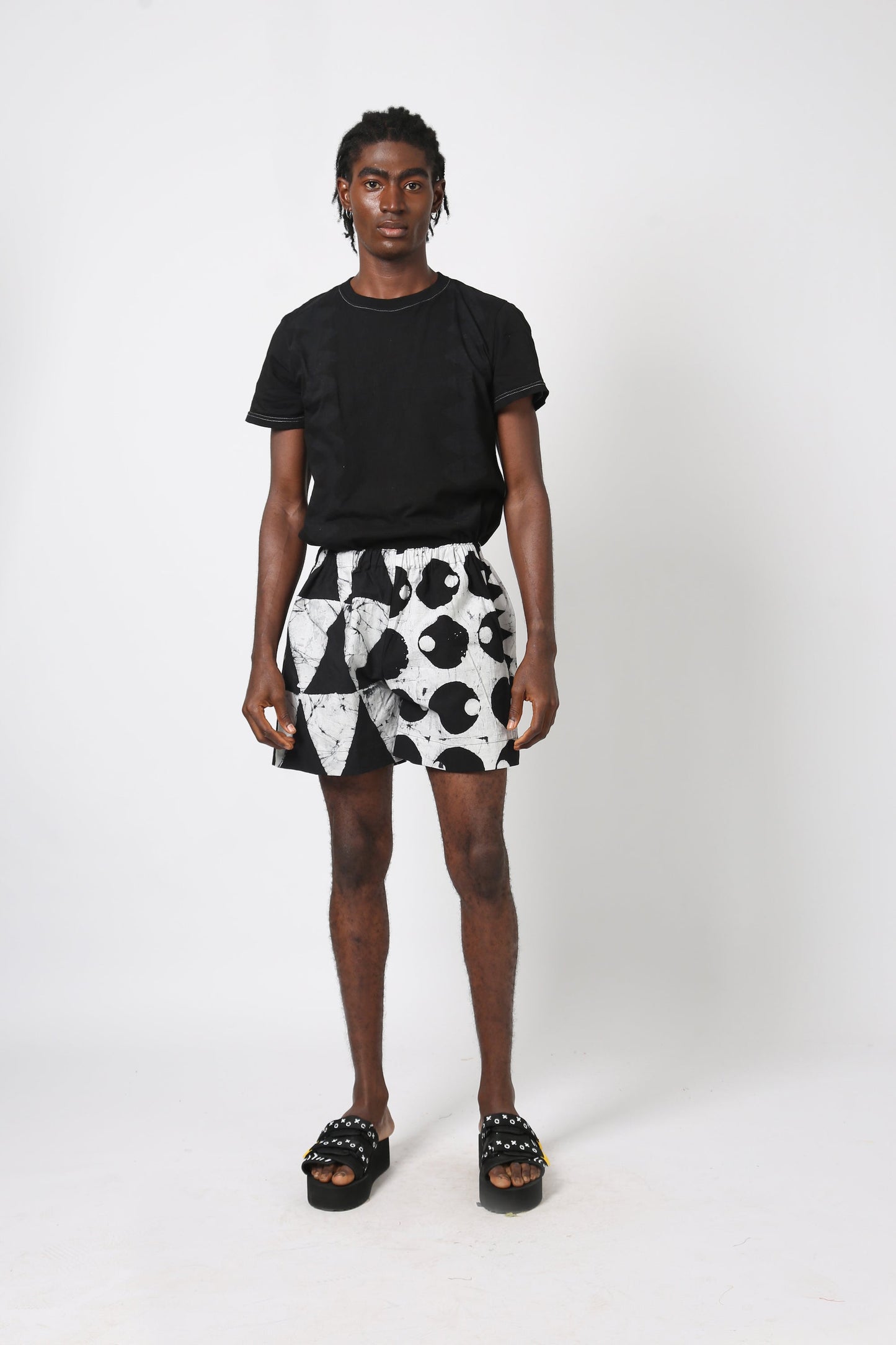 BLACK AND WHITE SHORTS