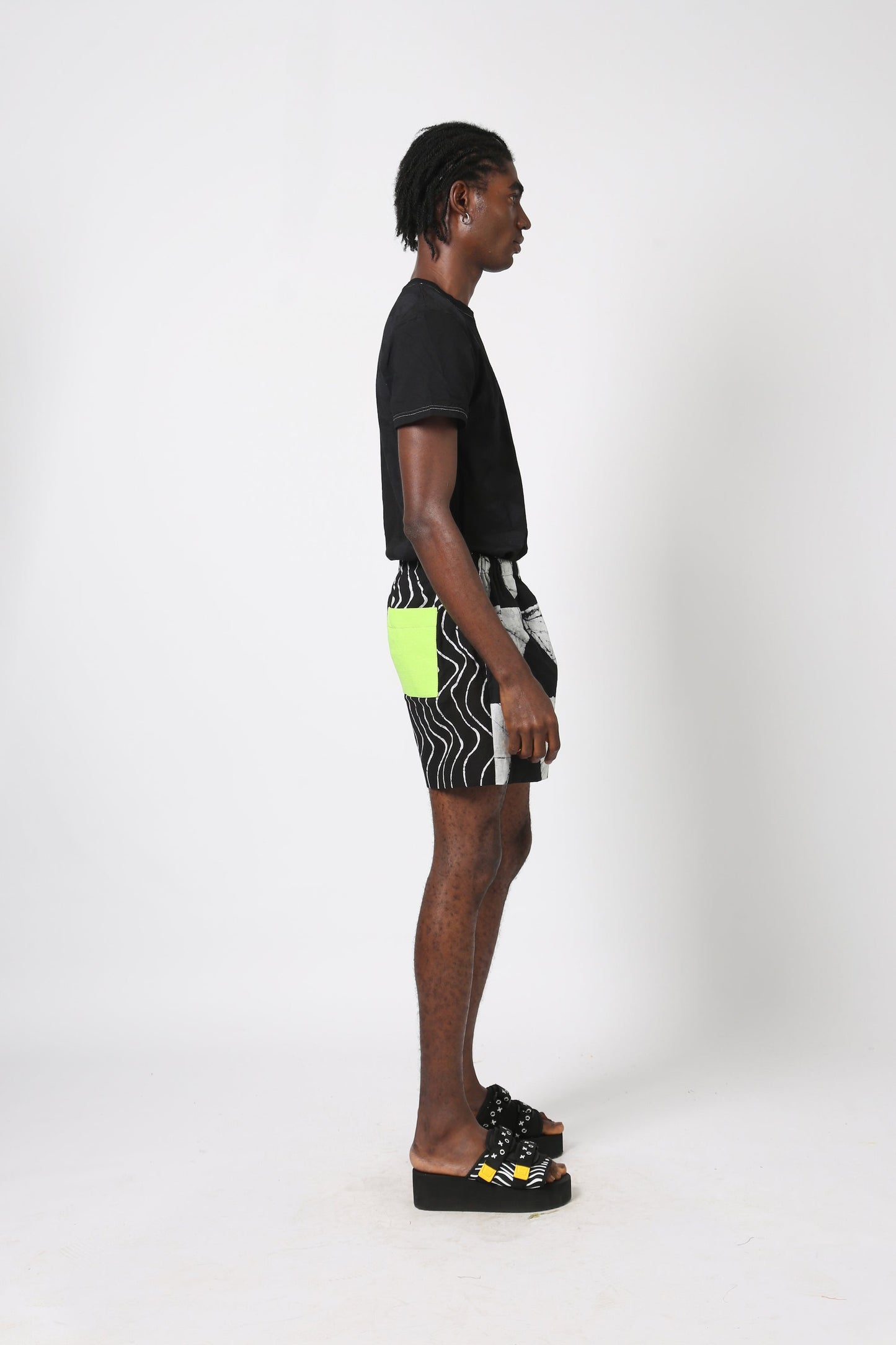 BLACK AND WHITE SHORTS