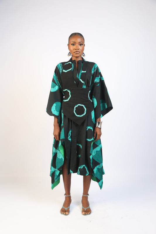 MULTIPRINT SHIRT DRESS