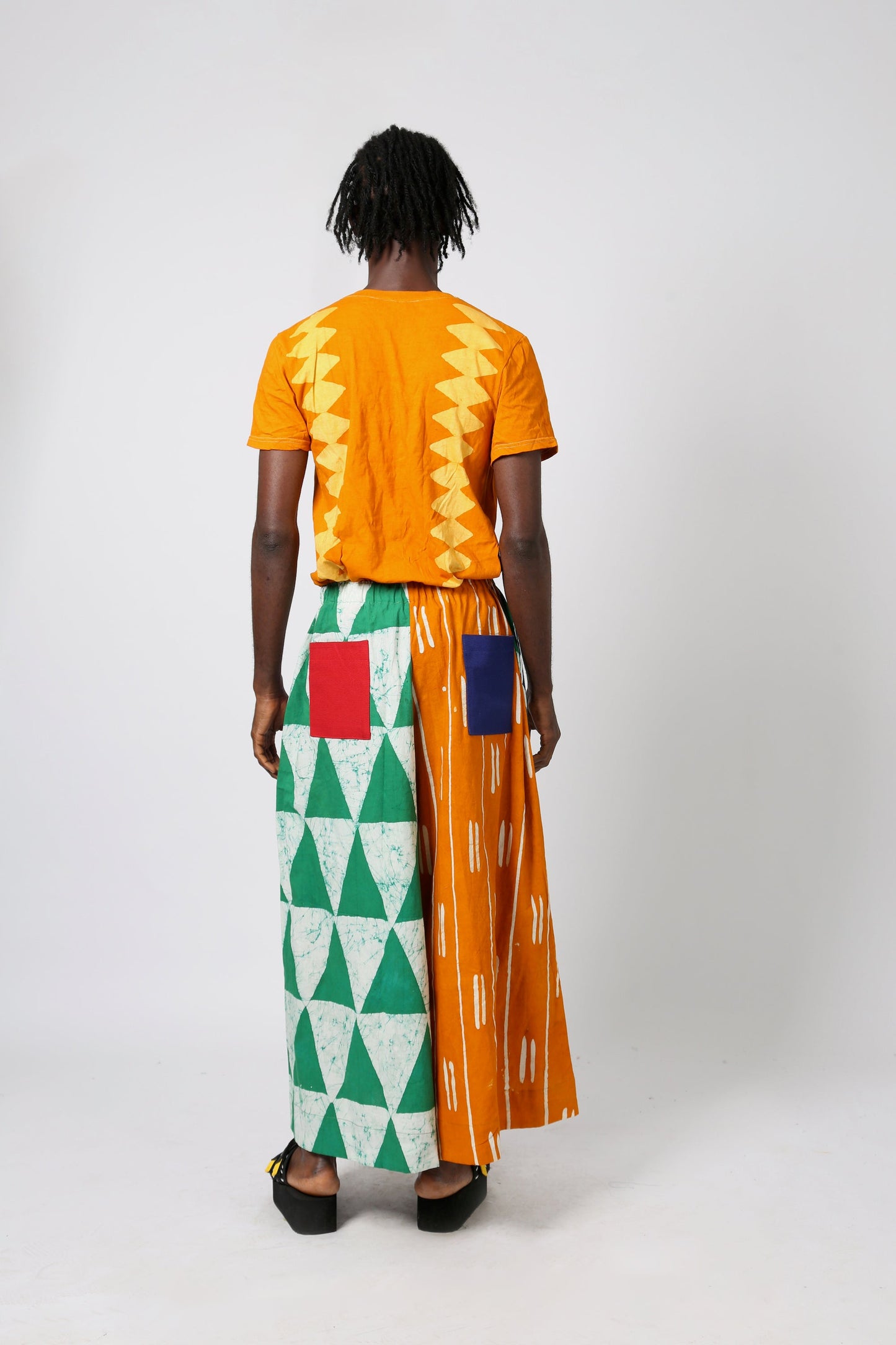 TEAL AND LILAC MULTICOLOURED CULOTTES