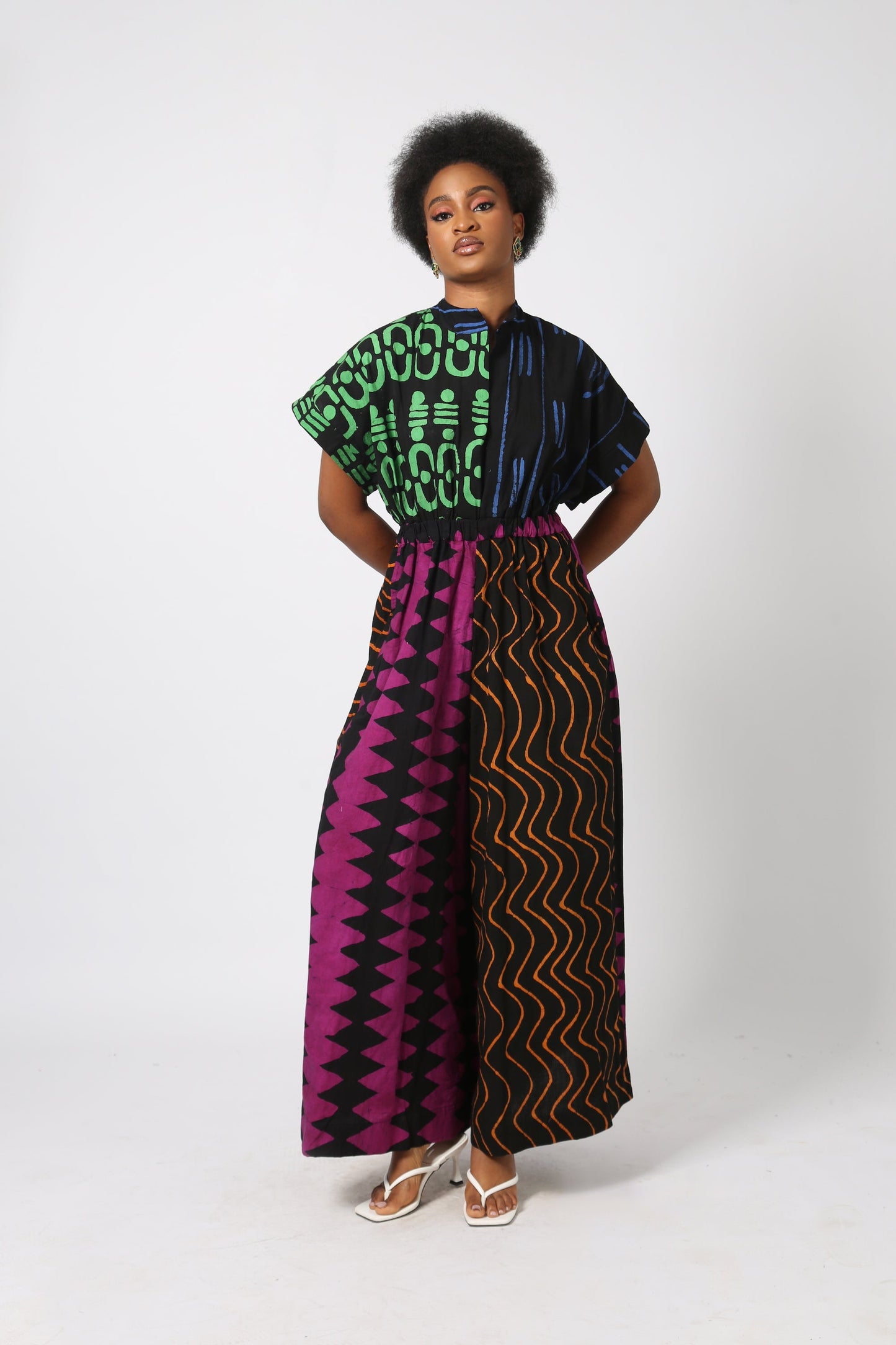 DARK MULTICOLOURED BUBA JUMPSUIT