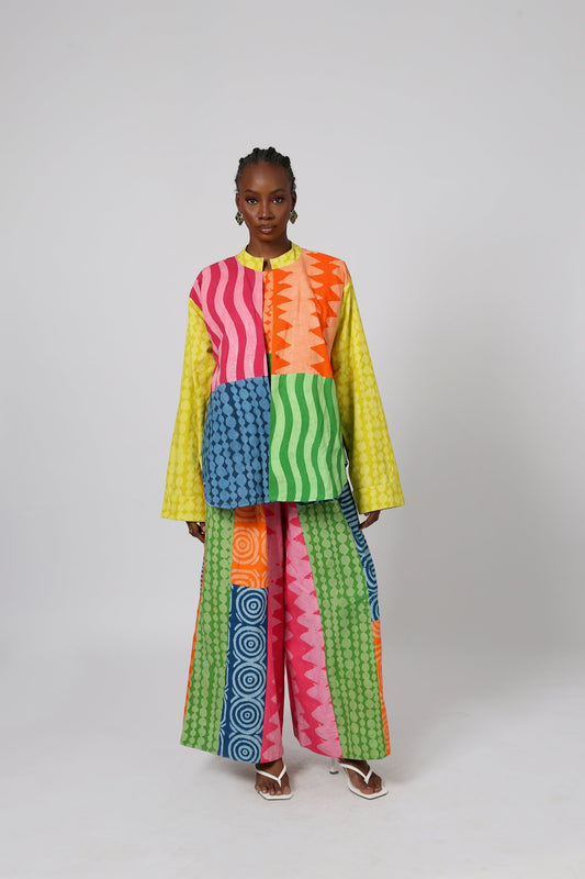 PINK AND PEACH LONG SLEEVE SHIRT