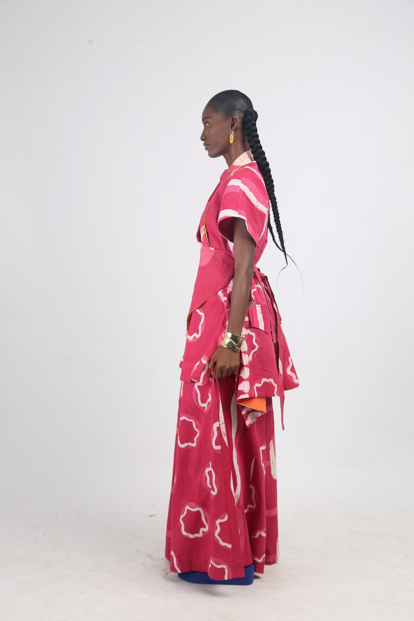WHITE, PINK AND PINK MULTIPRINT STRIP CULOTTES