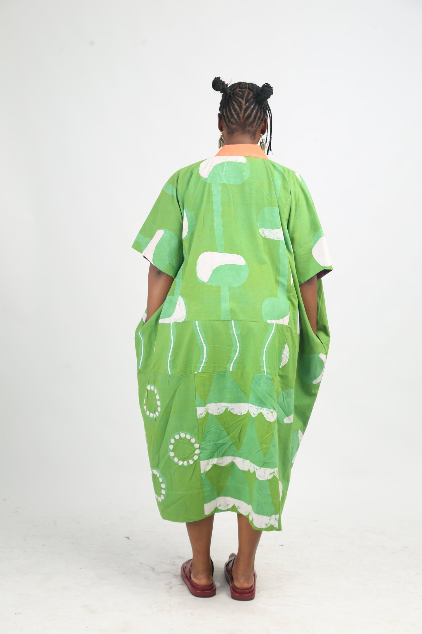 WHITE, LEMON AND LEMON MULTIPRINT AGBADA