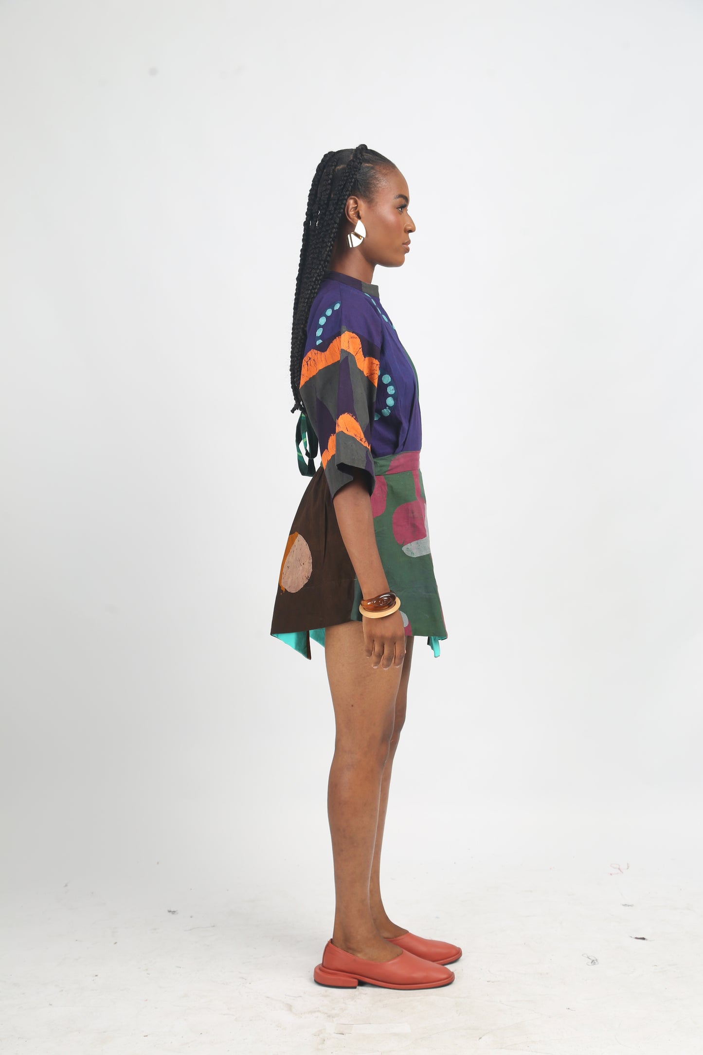 GREY, PINK AND OLIVE MULTICOLOURED MINI IRO DRESS