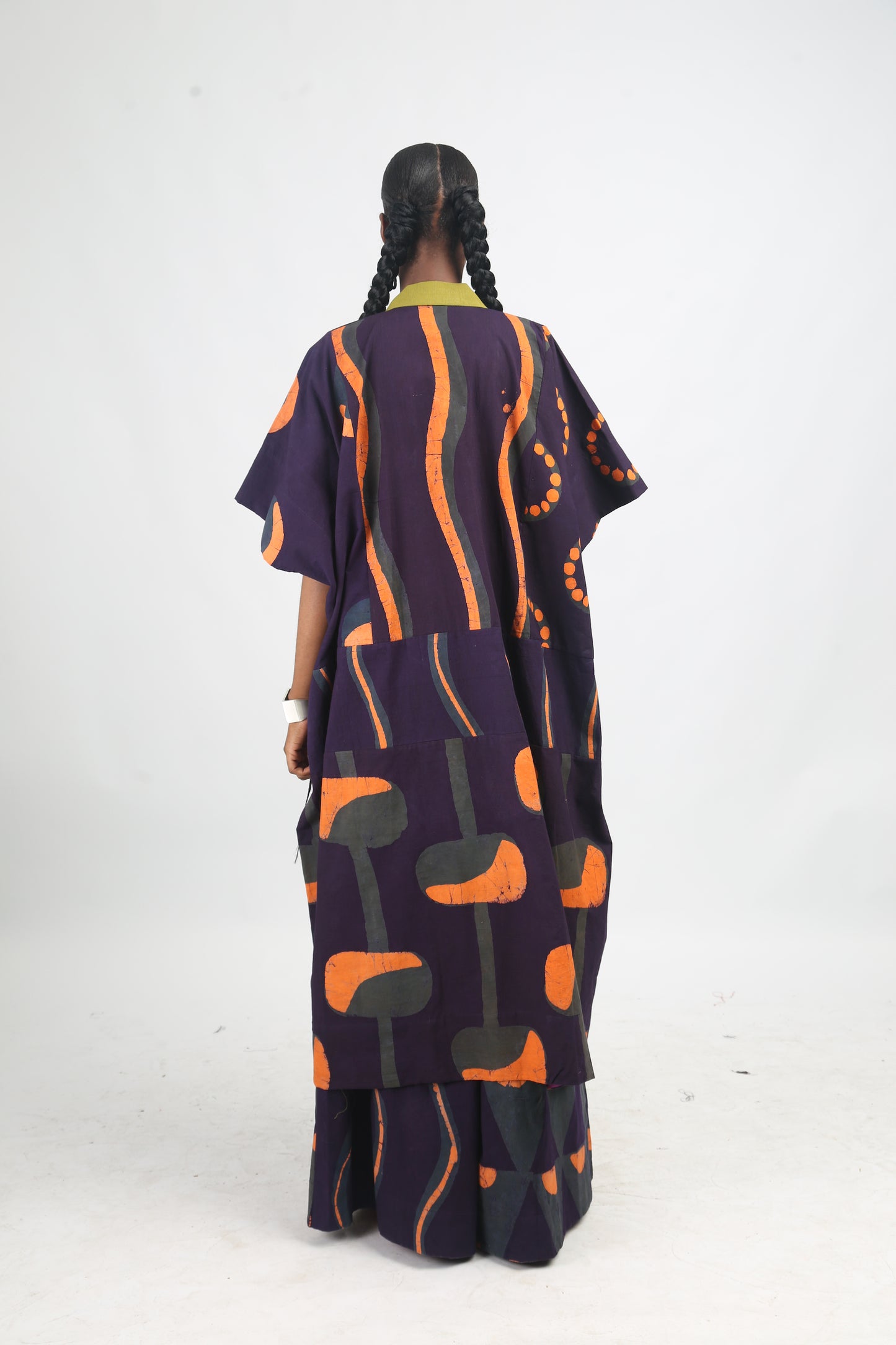 PEACH, TEAL AND PURPLE MULTIPRINT BUBA CULOTTE