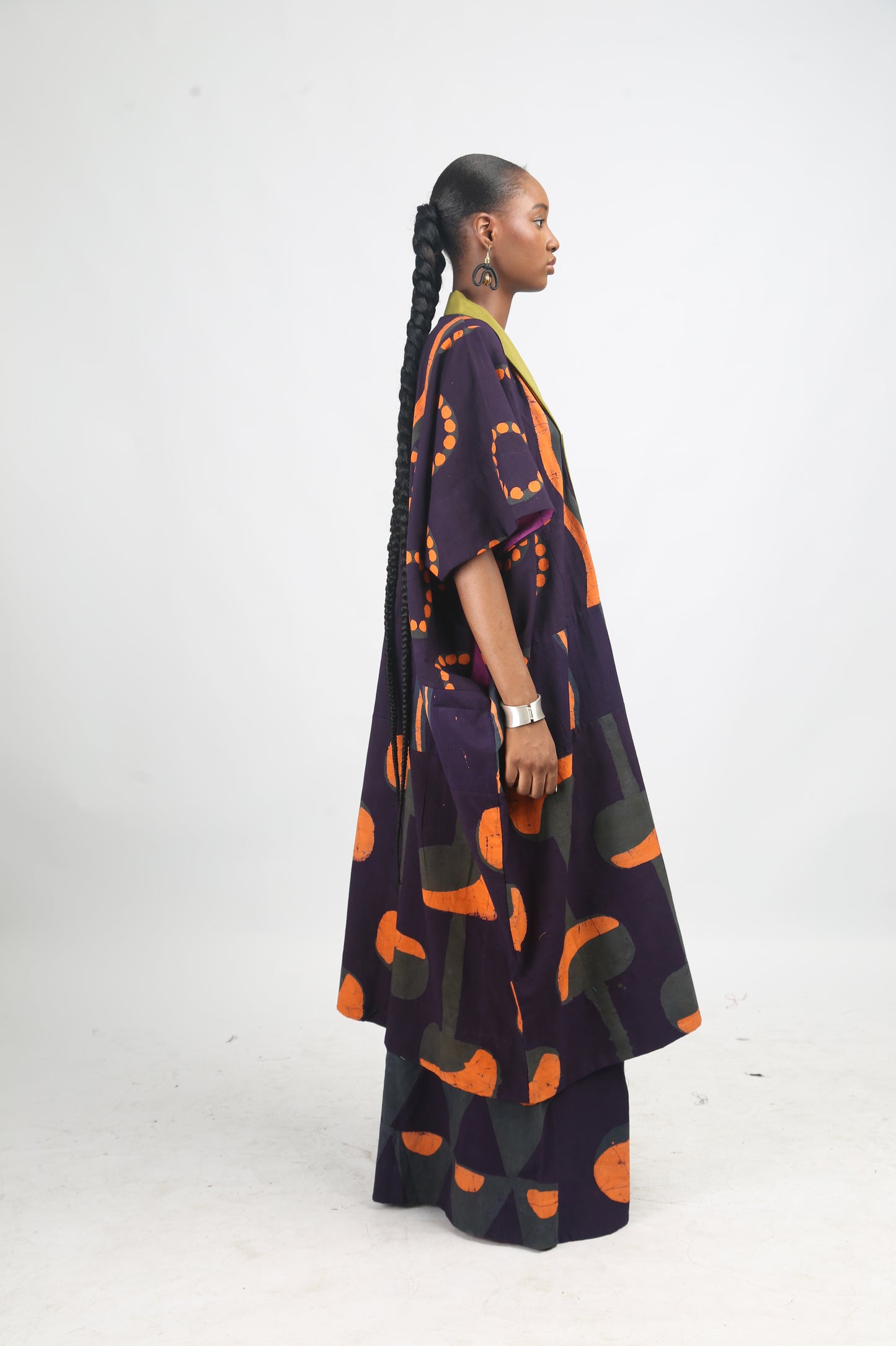PEACH, TEAL AND PURPLE MULTIPRINT BUBA CULOTTE
