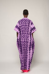 PURPLE AGBADA WITH  ASO OKE NECK