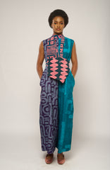 DARK MULTICOLOR JUMPSUIT WITH BIB