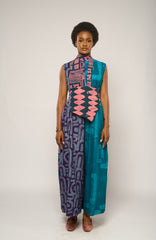 DARK MULTICOLOR JUMPSUIT WITH BIB