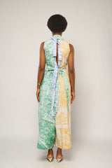 CRACKLE MULTICOLOR JUMPSUIT WITH BIB