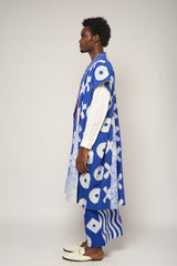 BLUE MULTIPRINT XO BUBA KIMONO