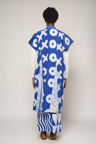 BLUE MULTIPRINT XO BUBA KIMONO