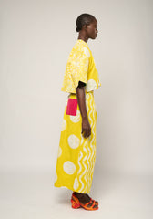 YELLOW MULTI-PRINT CULOTTES