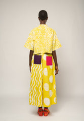 YELLOW MULTI-PRINT CULOTTES