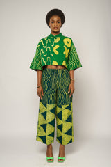 GREEN AND YELLOW CULOTTES