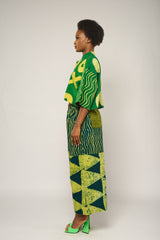 GREEN AND YELLOW CULOTTES