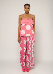 LIGHT PINK MULTI-PRINT CULOTTES