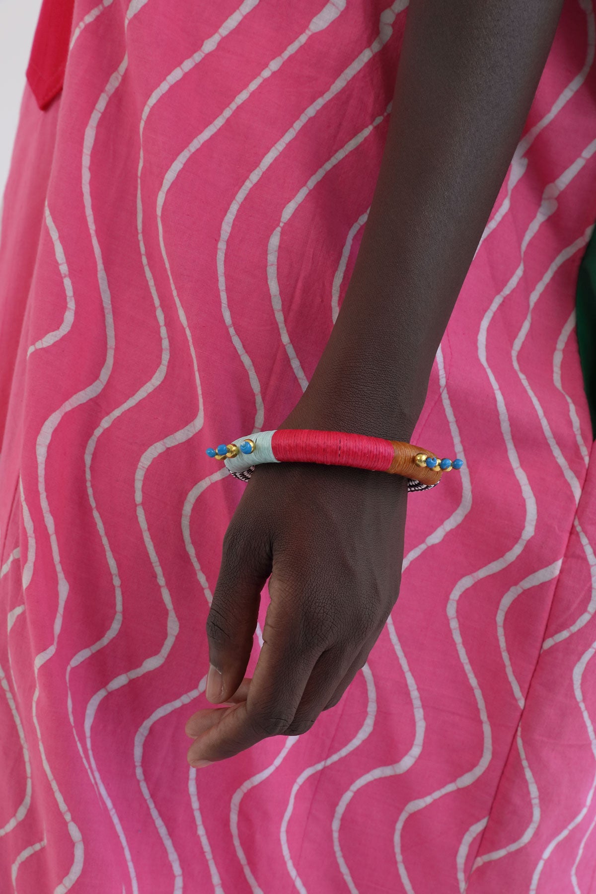 ASE BRACELET WHITE ZIG-ZAG MAGENTA MINT