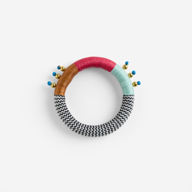 ASE BRACELET WHITE ZIG-ZAG MAGENTA MINT